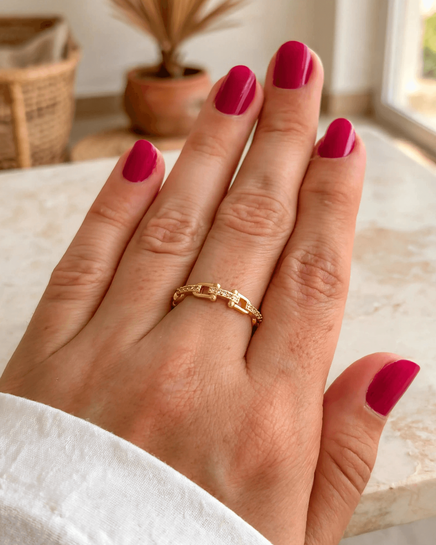 Anillo Eslabón Dorado